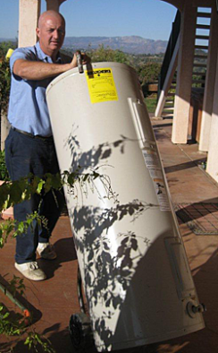 Menlo Park water heater repair specialist at work